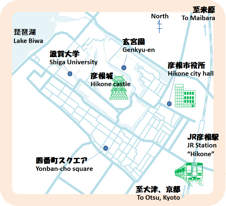 彦根城周辺地図